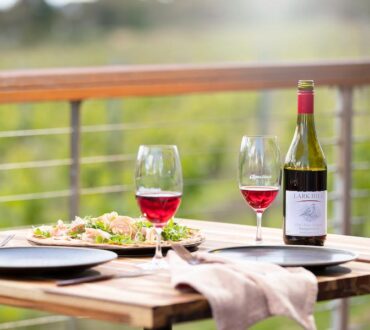 Photo of Lark Hill Sangiovese Red wine with Lunch on the Deck at Lark Hill