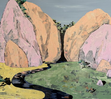 Together again at Split Rock Ray Monde 2026 ghostworked collage on canvas 105x100